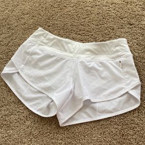 White shorts lulu dupe